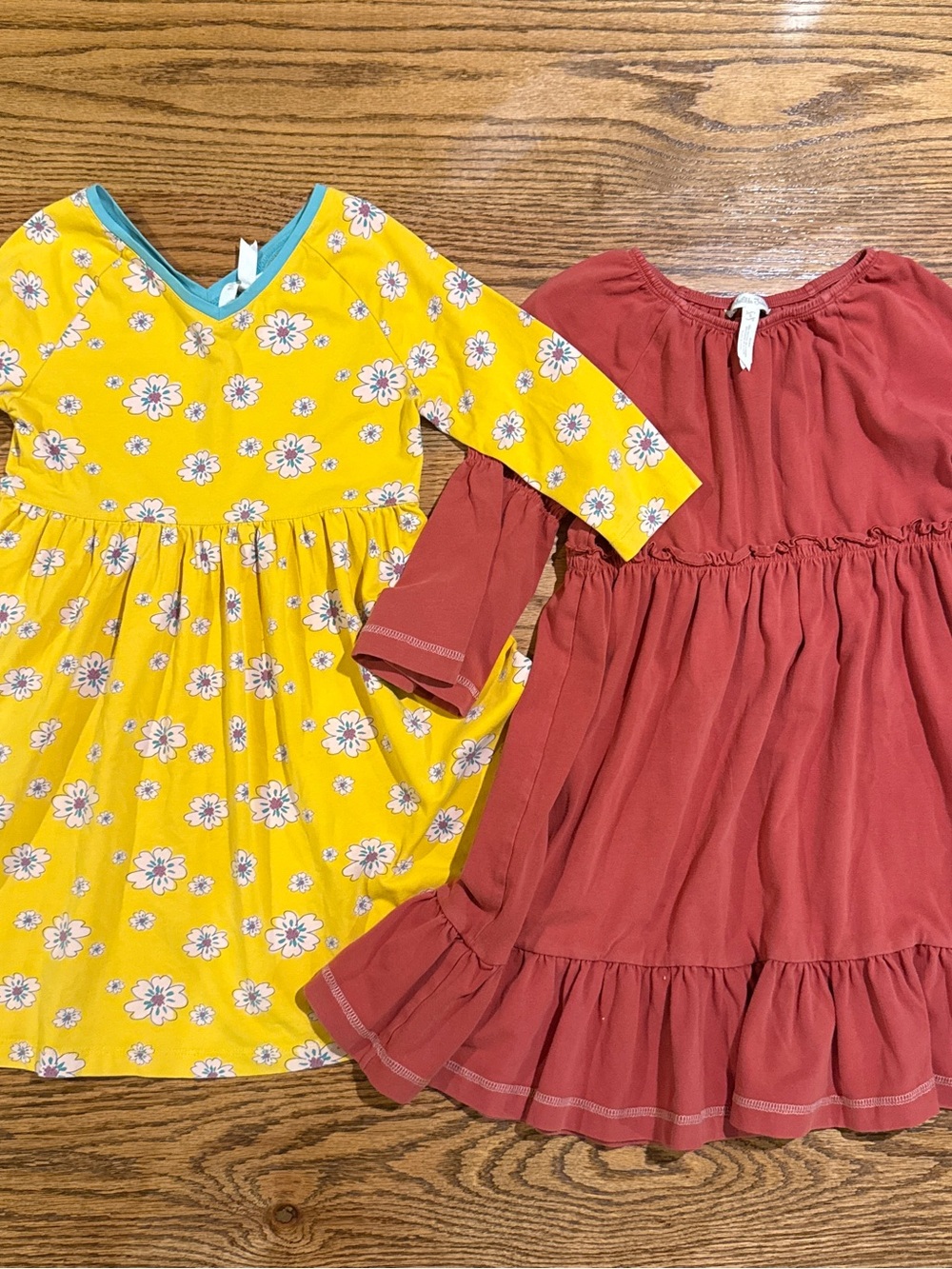 Matilda Jane Bundle Yellow Floral & Rust Red Dress Duo